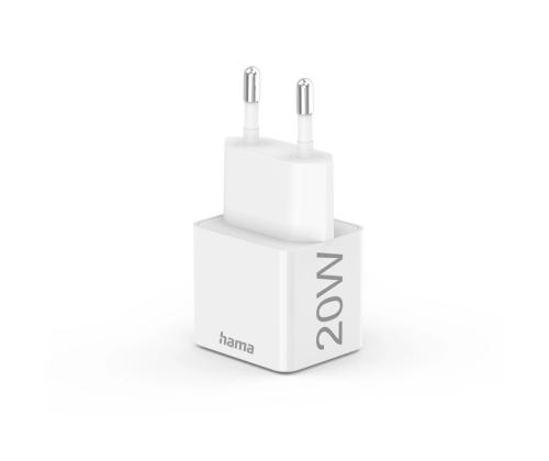 Hama Fast Charger, USB-C, 20 W, valge - Vooluadapter