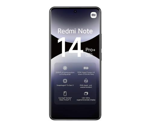 Xiaomi Redmi Note 14 Pro+ 5G, must - Nutitelefon