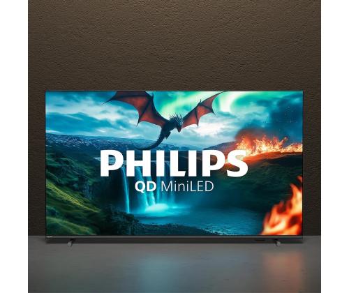 Philips MLED820, 65'', 4K UHD, QD Mini LED, must - Teler