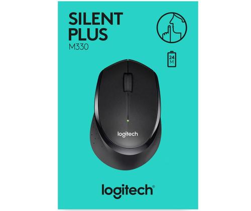 Logitech M330 Silent Plus, vaikne, must - Juhtmevaba optiline hiir