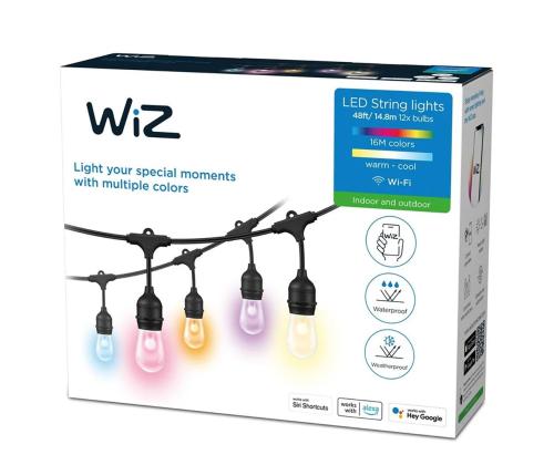 Philips WiZ String Lights Outdoor RGB, WiFi, 14,8 m - Nutivalgusti