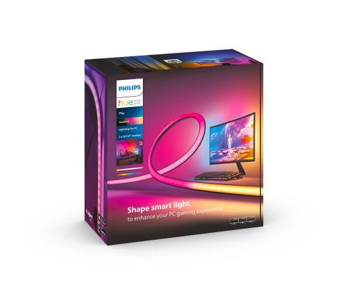 Philips Hue Play Gradient PC Lightstrip, 3x 24''-27'', must/valge - LED valgusriba arvutile