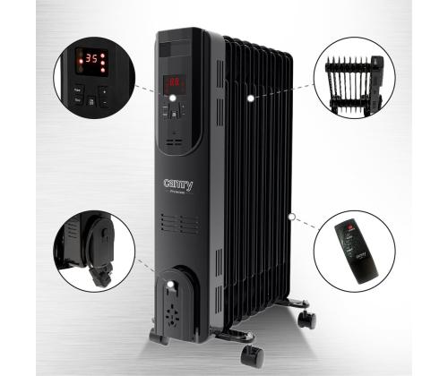 Camry, 9 ribi, 2000 W, must - Õliradiaator