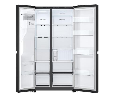 LG, Water & Ice Dispenser, 641 L, kõrgus 179 cm, must - SBS-Külmik