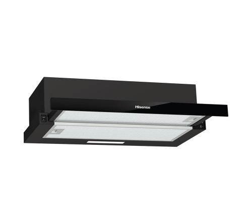 Hisense, 450 m³/h, laius 60 cm, must - Integreeritav õhupuhasti