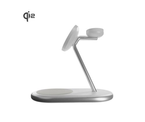 Puro Mag Station 3-in-1 Charging Stand, MagSafe, Qi2, valge - Juhtmevaba laadija