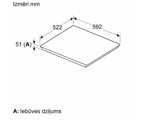Bosch, Seeria 6, raamita, must - Integreeritav induktsioonpliidiplaat