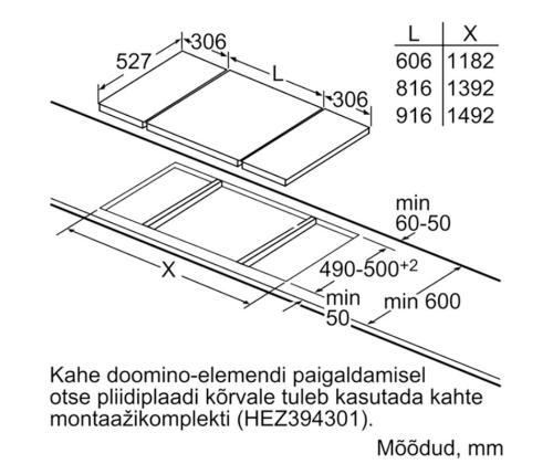 Bosch seeria 6, laius 30,6 cm, terasraamiga, must - Integreeritav induktsioonpliidiplaat