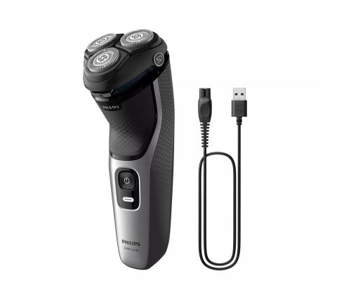 Philips Shaver 3000 Series, Wet & Dry, must/hõbedane - Pardel