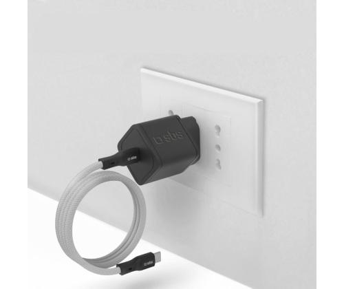 SBS USB-C - USB-C, magneetiline viimistlus, 1 m, must - Kaabel