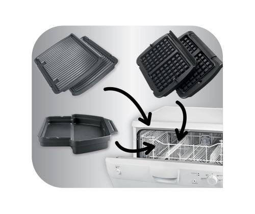 Tefal Optigrill, must - Vahvliplaadid + kulp