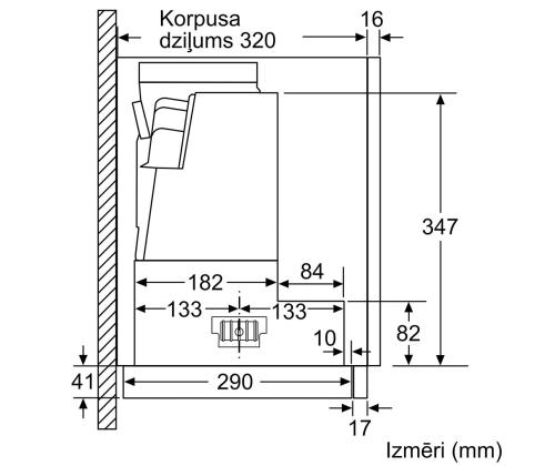 Bosch, 728 m³/h, laius 59,8 cm, hõbedane - Integreeritav õhupuhasti