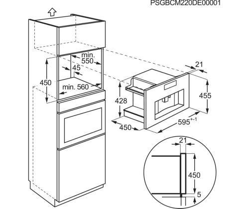 Electrolux Pure Black, must - Integreeritav espressomasin