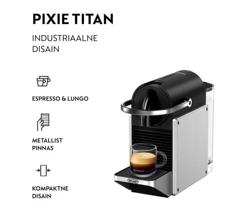Nespresso Pixie, hõbedane - Kapselkohvimasin