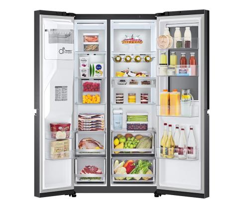 LG, InstaView, vee- ja jääautomaat veepaagiga, 635 L, kõrgus 179 cm, must - SBS-külmik