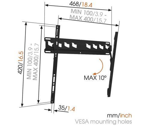 Teleri seinakinnitus Vogel's MA3010 (32-55")