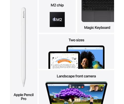 Apple iPad Air 13'' (2024), M2, 128 GB, WiFi + 5G, hall - Tahvelarvuti