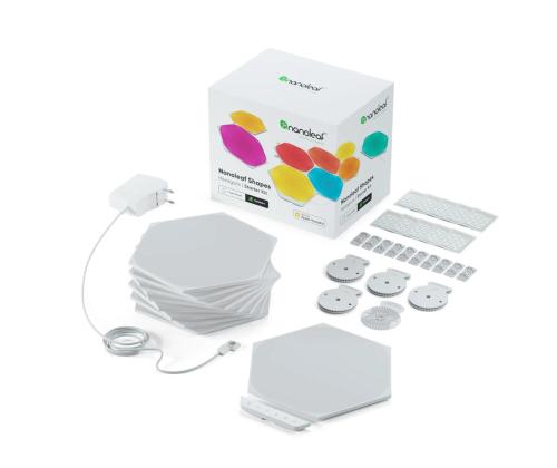 Nanoleaf Shapes Hexagons, 9 paneeli, valge - Nutivalgusti stardikomplekt