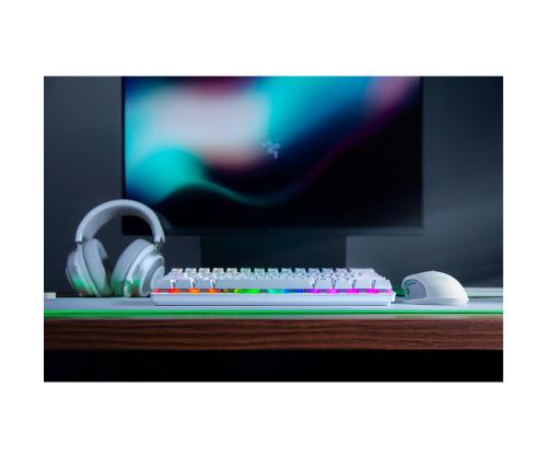 Razer Huntsman Mini Mercury Edition Purple Switch, SWE, valge - Klaviatuur