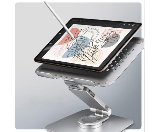 Axagon STND-LR, 10''-16", 360°, alumiinium - Sülearvuti alus