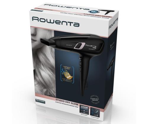 Rowenta Studio Dry Glow, 2100 Effiwatti, must - Föön