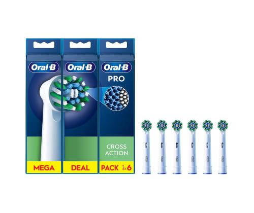 Braun Oral-B Cross Action Pro, 6 tk, valge - Varuharjad