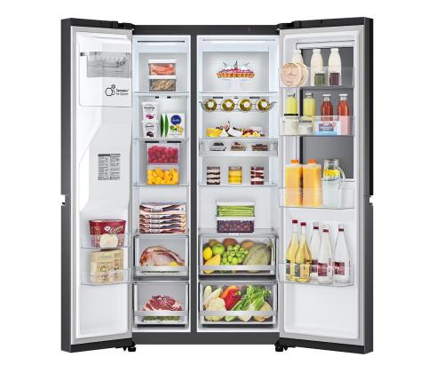 LG, InstaView, vee- ja jääautomaat veevõrguga, 635 L, kõrgus 179 cm, must - SBS-külmik