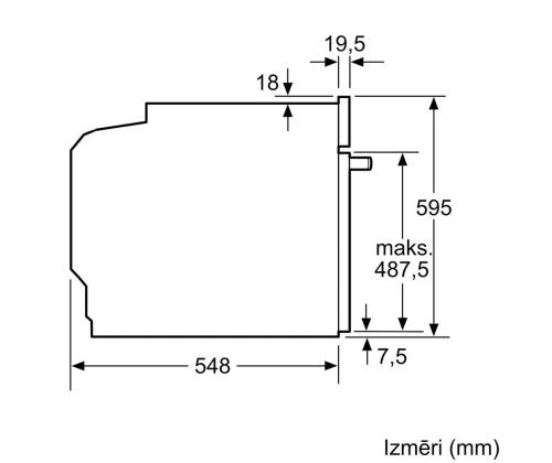 Bosch Seeria 8, 71 L, pürolüütiline puhastus, must - Integreeritav ahi