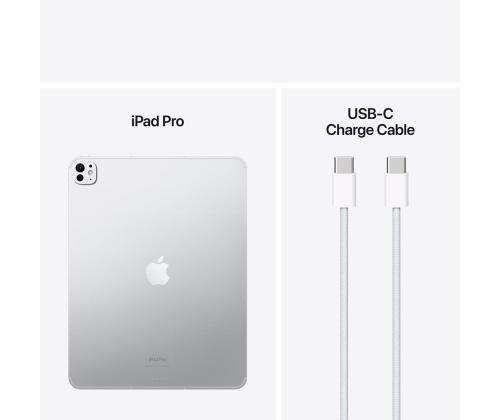 Apple iPad Pro 13”, M4 (2024), 512 GB, läikiv, WiFi + 5G, hõbe - Tahvelarvuti