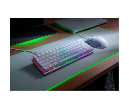 Razer Huntsman Mini Mercury Ed. Razer Red Switch, US, valge - Mehaaniline klaviatuur