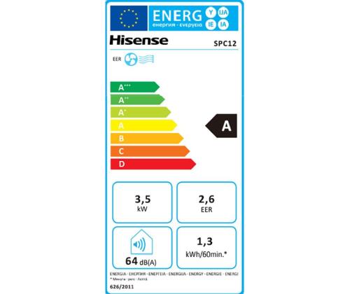 Hisense, 3500 W, valge - Portatiivne Õhukonditsioneer