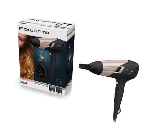 Rowenta Studio Dry Glow, 2100 W, must/roosa - Föön