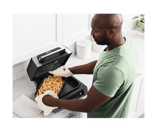 Ninja 6-in-1 MAX, 1760 W, must/hõbedane - Grill ja kuumaõhufritüür