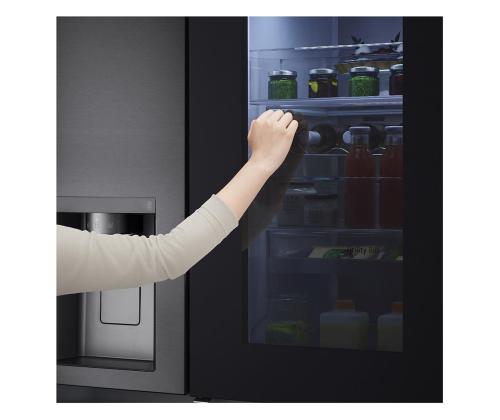 LG, InstaView, vee- ja jääautomaat veevõrguga, 635 L, kõrgus 179 cm, must - SBS-külmik