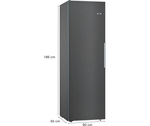 Bosch Seeria 4, NoFrost, 346 L, kõrgus 186 cm, must - Jahekapp