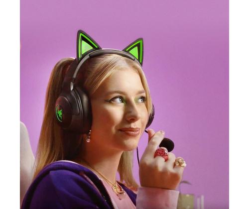 Razer Kraken Kitty V2, must - Juhtmega peakomplekt