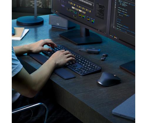 Logitech MX Keys S, US, must - Juhtmevaba klaviatuur