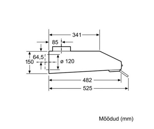 Bosch, 350 m³/h, laius 60 cm, valge - Õhupuhasti