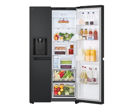 LG, Water & Ice Dispenser, 641 L, kõrgus 179 cm, must - SBS-Külmik