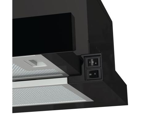 Hisense, 450 m³/h, laius 60 cm, must - Integreeritav õhupuhasti