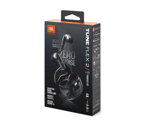 JBL Tune Flex 2 Ghost Edition, must - Täisjuhtmevabad kõrvaklapid
