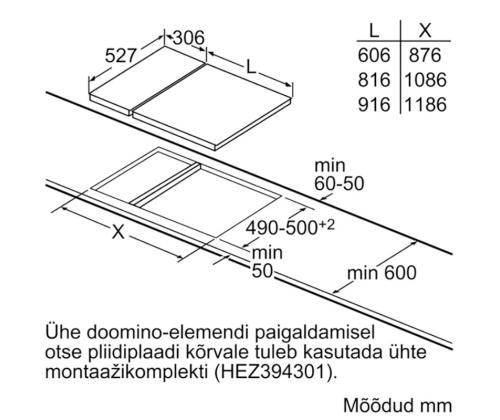 Bosch seeria 6, laius 30,6 cm, terasraamiga, must - Integreeritav induktsioonpliidiplaat