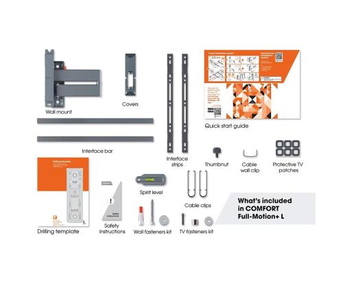 Vogel's TVM 3643 Full-Motion, 180º, 40'' - 77'', must - Teleri seinakinnitus