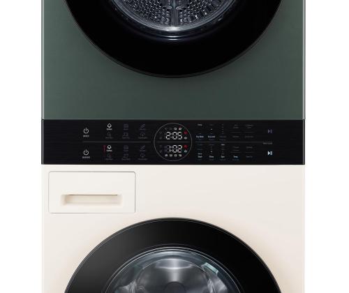 LG, 12 kg + 10 kg, sügavus 66 cm, 1400 p/min, beež/roheline - Pesumasin + Pesukuivati