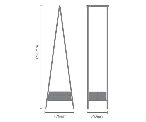 Brabantia Linn, Compact, valge - Riiete riputusrest