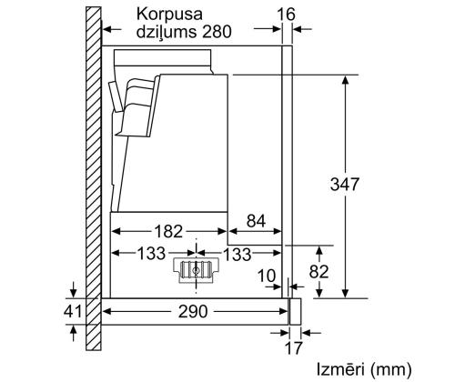Bosch, 728 m³/h, laius 59,8 cm, hõbedane - Integreeritav õhupuhasti