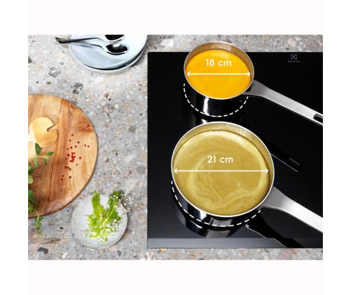 Electrolux 600 Seeria Bridge Hob2Hood, laius 59 cm, must - Integreeritav induktsioonpliidiplaat