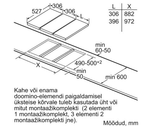 Bosch seeria 6, laius 30,6 cm, terasraamiga, must - Integreeritav induktsioonpliidiplaat