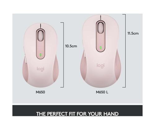 Logitech Signature M650 L, roosa - Juhtmevaba hiir