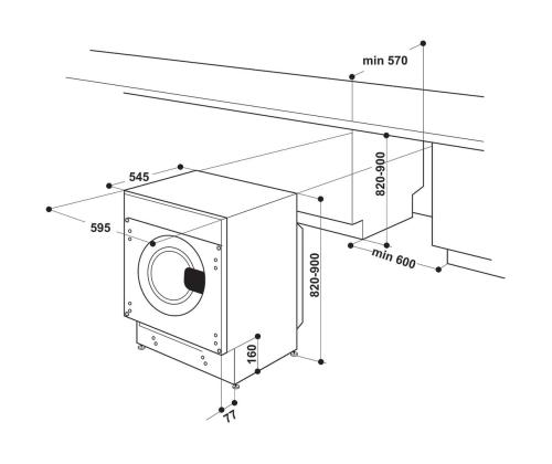Integreeritav pesumasin Whirlpool (7 kg)